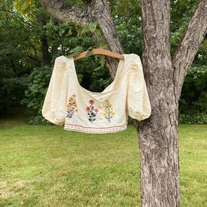 Size XL Shein Floral Boho Crop Top